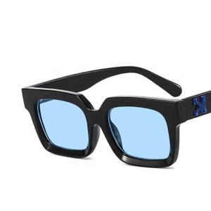 Lunettes de soleil de mode Cadres Offs Blanc Cadres de mode Lunettes de soleil Marque Hommes Femmes Lunettes de soleil Flèche X Cadre Lunettes Tendance Hip Hop Carré