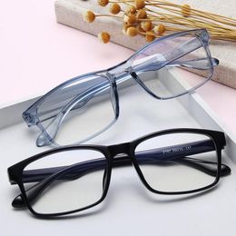 Mode zonnebrillen frames kleine vierkante glazen frame unisex transparante heldere lens optische bril vrouwen comfort super licht vintage specificatie