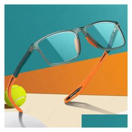 Mode zonnebrilmonturen Vierkant frame Bijziendheid Bril Tr90 Bijziend Brillen Anti Blauw Licht Recept Bijziend Dioptrie Drop De Dhzku