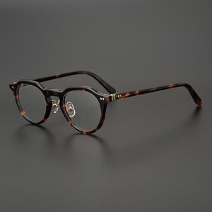 Mode Zonnebril Frames Hoogwaardige Kwaliteit Acetaat Vintage Ronde Optische Brillen Mannen Dames Recept Bril Frame Merk Retro Ovaal R