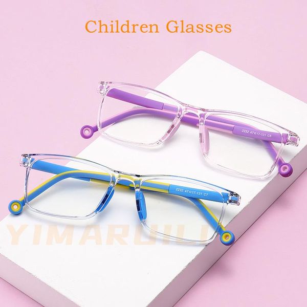 Lunettes de soleil de mode montures de lunettes pour enfants ultra-légères et confortables monture sûre multicolore anti-bleu prescription optique 2232Fashio