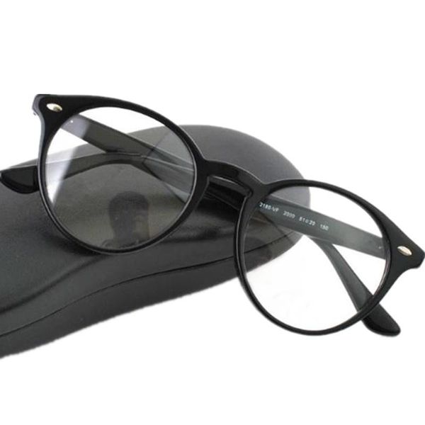 Mode lunettes de soleil cadres unisexe rétro-vintage 2180 cadre rond lunettes optiques Plano 51-20-150 importé Pure-Plank pour Pescription