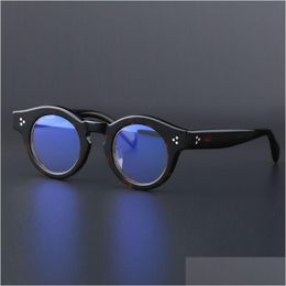 Mode Zonnebril Frames Vazrobe Vintage Ronde Brillen Frames Mannelijke Kleine 4M Dikke Rand Glasss Mannen Zwarte Schildpad Brillen Spektakel Dh4Je