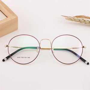 Mode Zonnebril Frames Veshion Ronde Bril Man Vrouw Vintage Bril Retro Legering Transparant Helder Brillen Recept Po329i