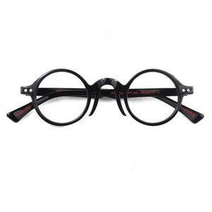 Mode zonnebrillen frames vintage bril kleine ronde 40 mm mannen bril met de hand gemaakte acetaat brillen voor vrouwen op recept glazen fashion fashion