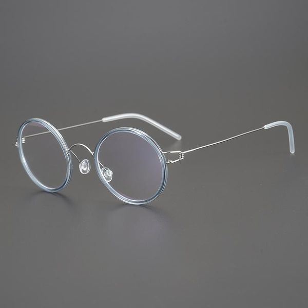 Mode lunettes de soleil cadres Vintage lunettes cadre hommes rétro rond titane optique lunettes myopie lecture femmes Prescription ordinateur Eyewe