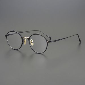 Mode lunettes de soleil cadres Vintage pilote titane lunettes de lecture cadre pour hommes femmes myopie optique Prescription lunettes rétro rond Ey