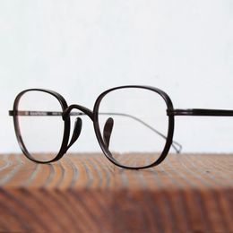 Gafas de sol de moda marcos vintage de titanio cuadro marco hombres mujeres japón miopía receta anteojos ópticos retro ey 304b