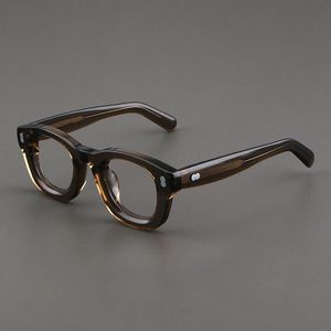 Lunettes de soleil Fashion Frames Vintage épais acétate Frame carré Retro Eyewear for Men Designer Brand Myopia Lire Femmes Prescription Prescription Handmade Eyeglass 231218