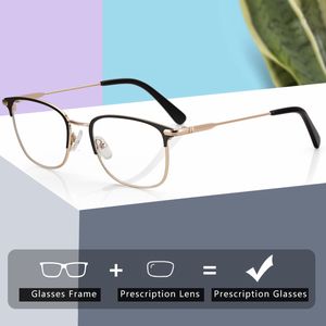Mode zonnebrilmonturen ZENOTTIC Mode Vierkante Brillen op sterkte voor Dames Heren Blauw Licht Pochrome Progressieve Brillen Optische Brillen 230824
