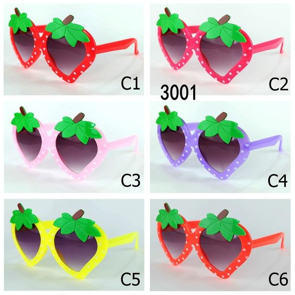 Lunettes de soleil à la mode en forme de fraise pour enfants filles, UV400, lunettes de soleil pour bébés, lunettes mignonnes