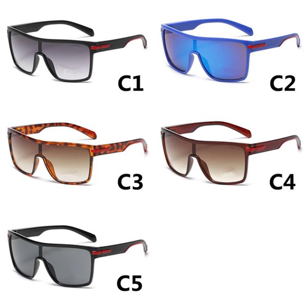 Mode lunettes de soleil tendance rétro hommes femmes carré lunettes de soleil grand cadre une pièce lunettes de soleil UV400 lunettes