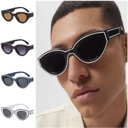 Lunettes de soleil à la mode unisexe, peinture anti-taches, yeux de chat, lunettes Anti-UV, lunettes de personnalité rétro Adumbral