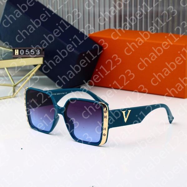 Gafas de sol de moda Gafas de sol de la marca clásica para hombres Gafas de sol diseñador de lujo Gafas de sol de marco de gran tamaño