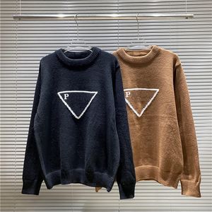 Fashion Sweater Men Women Warmth Knitwear Triangle Pullover Designer Top Sweaters Ronde nek lange mouw Azië maat S-XXL