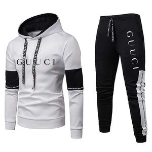 Fashion sweatshirt set heren en dames herfst hoodies sets tracksuit 2 -delige outfits jogger merk mannelijke pullover winter streetwear kleding