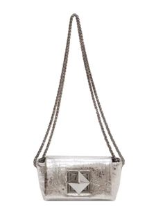 Sac pour petite fille avec chaîne en argent, doux et cool, à la mode