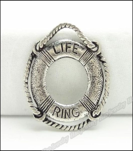 Amuletos de anillo de natación de moda, colgante de aleación de plata Chapado en antiguo, accesorios de joyería DIY, 120pcslot9448761