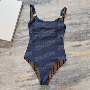 Traje de baño de moda Bikinis de diseñador para mujer Puede usar ambos lados Diseño Metal Letra Hombro Hebilla Traje de baño Traje de baño de verano