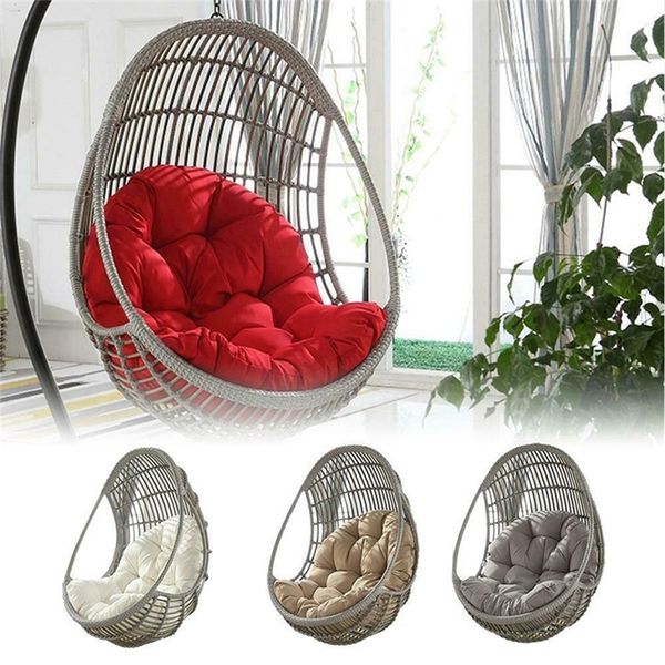 Mode balançoire chaise housse de coussin doux soucoupe chaise panier suspendu rotin chaise coussin de siège couverture hamac repos housse de coussin 220402