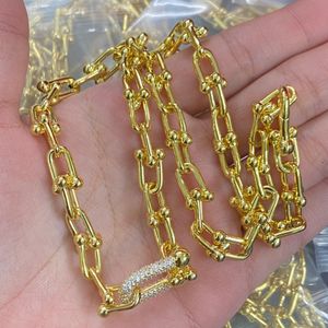 Mode T-lettre HardWear Petit Wrap Collier Or Jaune Serrure et pendentif boule colliers bracelet brillant boucle d'oreille Designer Bijoux T02888