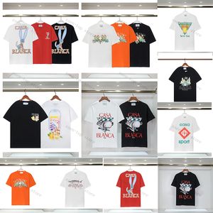 Casablanc Shirt Mode T-shirt Hommes Femmes Designers T-shirts Tees Vêtements Tops Homme S Casual Poitrine Lettre Chemise Vêtements De Luxe Street Shorts Vêtements À Manches