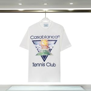 Camiseta de moda Hombres Mujeres Diseñadores Camisetas Camisetas Ropa Tops Hombre S Casual Pecho Carta Camisa Ropa de lujo Calle Pantalones cortos Ropa de manga Casablanc-s Camisetas