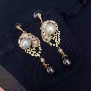 Mode-boucles d'oreilles en perles à pampilles, tempérament exquis