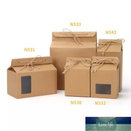 Mode thé emballage boîte carton Kraft papier plié alimentaire écrou conteneur stockage des aliments debout sacs d'emballage emballage cadeau