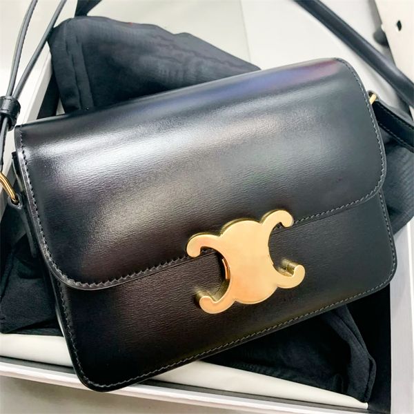 Moda adolescente Triunfos cuero crossbody bolso de embrague para mujer pequeño diseñador de lujo bolso cosmético bolso de hombro para hombre 10a calidad totalizador de viaje bolsas de mensajero carteras