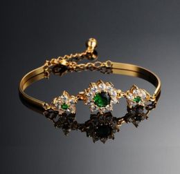Bracelets de tennis de mode chaînes de fleurs brillantes en or