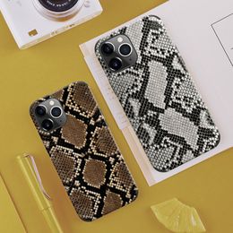Étuis de téléphone portable tout compris en cuir texturé à la mode pour 12 pro max imprimé serpent 13 étui de protection