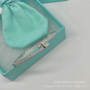 Mode TFF S925 Sterling Silver Edge armband High-End Version Fashionable Simple and High-End Feel Bracelet XDF0