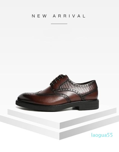 Moda, los zapatos de cuero para hombre más calientes con encaje, zapatos informales, cómodos con cordones, negro y marrón hecho a mano más.