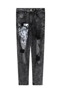 Mode De nieuwste heren damesontwerper modieuze vintage motorfiets jeans high street jeans bekwaam