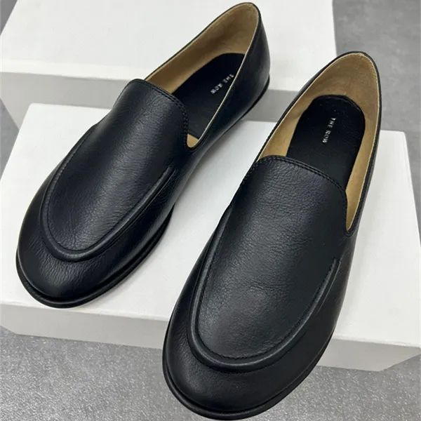 Fashion the Row Casual Shoes Loafer Mens Luxury Designer Womens Dress Shoes 10a Quality Leather Boot Dance Ballet Flat Run Run Outdoor Sport Tennis Sneaker Cadeau