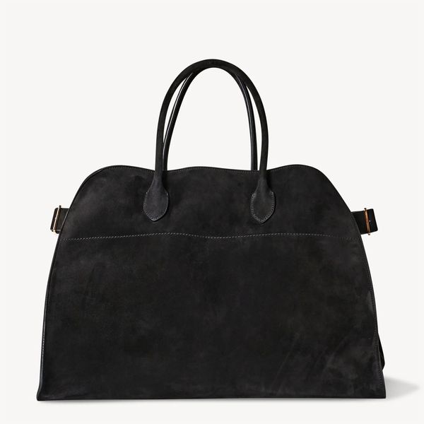 Fashion the Row Tote Sac grande capacité margaux 17 sac à main en cuir de luxe en cuir de luxe de luxe en daim doux pour l'hiver margaux 15 2 emplacements de carte intérieure 1 poche à fermeture éclair