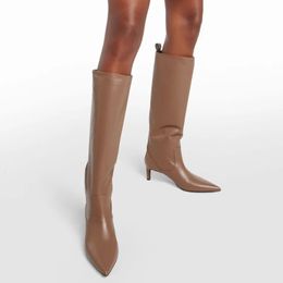 Fashion Thigh Slim Autumn Winter 614 Sexy Soft Leather Knee High for Women Snow Boots Women's Shoes Woman Booties 231018 's a 514