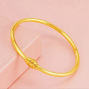 Mode dunne armband 18k geel goud gevuld eenvoudige stijl vrouwen armband romantische sieraden gift