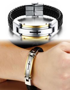 Mode Titanium Staal Lederen Bedelarmbanden Voor Vrouwen Retro Eenvoudige Chain Bangle Designer Luxe Sieraden Heren Gouden Armband6410027