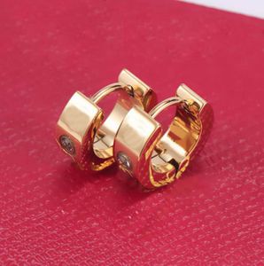 Mode titanium stalen spijkers Schroevendraaier Oor Cufflove oorbellen voor heren en dames gouden zilveren sieraden voor geliefden paar cadeau NRJ