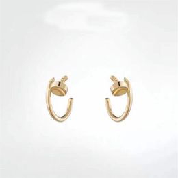 Модные серьги-гвоздики из титановой стали для мужчин и женщин, золотые, серебряные украшения для влюбленных, кольца для пар, подарок NRJ3010