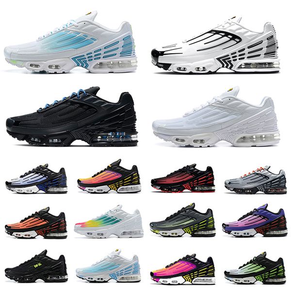 Moda tn plus 3 zapatos para correr para hombre Michigan Hyper negro blanco Iridiscente og clásico hombre mujer zapatillas deportivas Tiger Obsidian Laser Blue Crimson Red