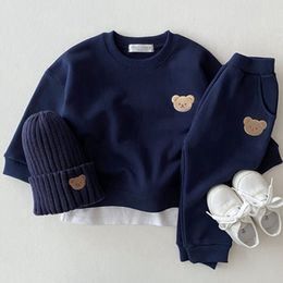 Fashion Toddler Baby Boys Girl Girl Fall Clothes Baby Girl Clothing Set Kids Sports Bear Sweatshirt Pantal