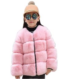 Fashion Toddler Girl Fur Coat élégant Veste de manteau de fourrure douce pour 310 ans Girls Enfants Enfant hiver Vêtements de manteau épais