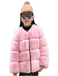 Fashion Toddler Girl Fur Coat élégant Veste de manteau de fourrure douce pour 310 ans Girls Enfants Enfant hiver Vêtements de manteau épais