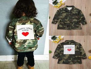 Mode enfant en bas âge enfants filles Camouflage bouton Baisc veste manteau âge 2 3 4 5 6 7 8Y Y2009199583567