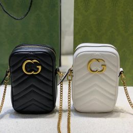 Mode Top 10A Kwaliteit Designer Bags Mini Chain Bag 598597 Lady Schoudertas Echt lederen crossbody tas met doos 10.5x17 cm
