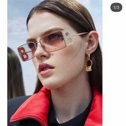 Top mode BB lunettes de soleil lettre b B Zhang Yuqi Star Net Red ins Même Style Personnalité Big B Fashion Metal Be3110 avec boîte d'origine