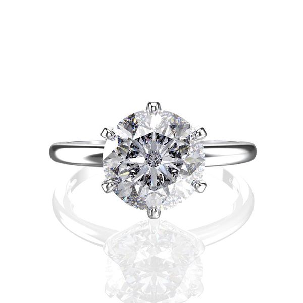 Anillos de compromiso de marca superior a la moda para mujer, 100% de plata auténtica 925, joyería creada, anillo de piedras preciosas de moissanita, regalos de joyería fina